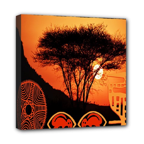 Africa Safari Summer Sun Nature Mini Canvas 8  X 8  by Celenk
