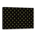 Gold Scales Of Justice on Black Repeat Pattern All Over Print  Canvas 18  x 12  View1