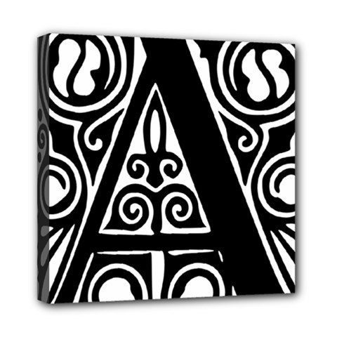 Alphabet Calligraphy Font A Letter Mini Canvas 8  X 8  by Celenk