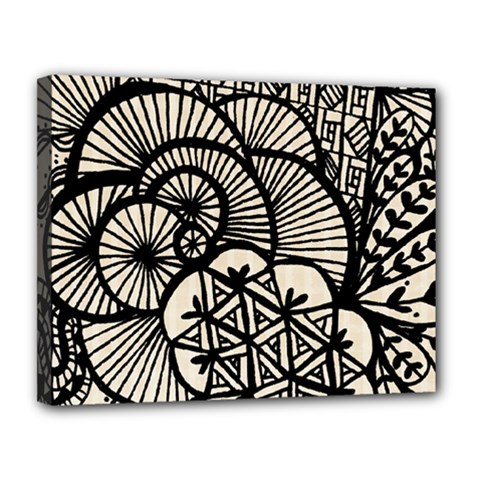 Background Abstract Beige Black Canvas 14  X 11  by Celenk