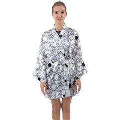 Pattern Zentangle Handdrawn Design Long Sleeve Kimono Robe by Celenk