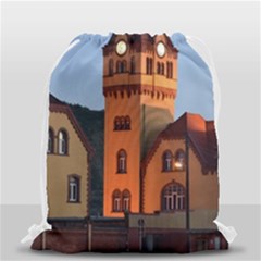 Blue Hour Colliery House Drawstring Bag (small) by Celenk