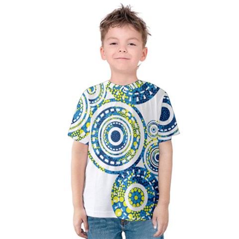 Aboriginal Art - Design Paisley Kids  Cotton Tee by hogartharts