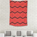 red box pattern Small Tapestry View2