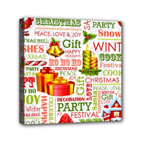 The Joys Of Christmas Mini Canvas 6  X 6  by allthingseveryone