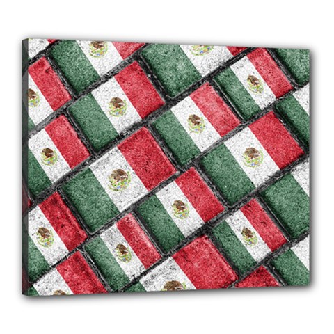 Mexican Flag Pattern Design Canvas 24  X 20  by dflcprints