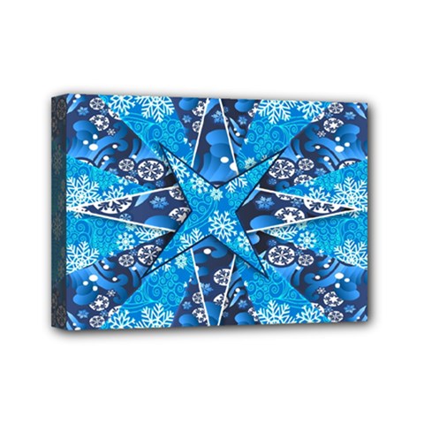 Christmas Background Wallpaper Mini Canvas 7  X 5  by Celenk