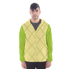Cross Lines (green And Yellow) Hooded Wind Breaker (men) by berwies