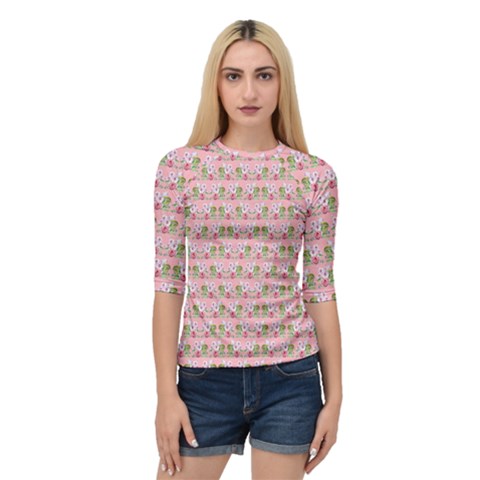 Floral Pattern Quarter Sleeve Raglan Tee by SuperPatterns