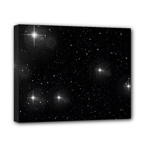 Starry Galaxy Night Black And White Stars Canvas 10  X 8  by yoursparklingshop