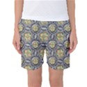 Beveled Geometric Pattern Women s Basketball Shorts View1