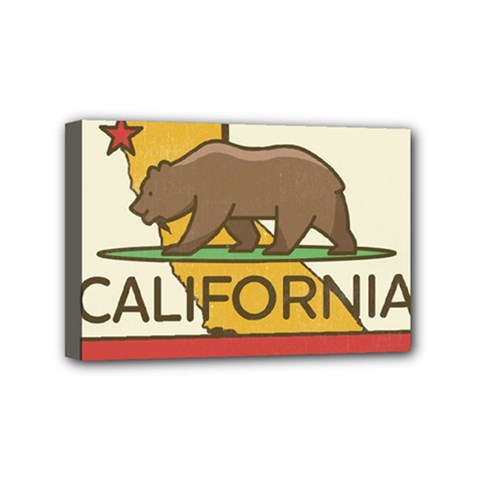 California Bear Mini Canvas 6  X 4  by Bigfootshirtshop