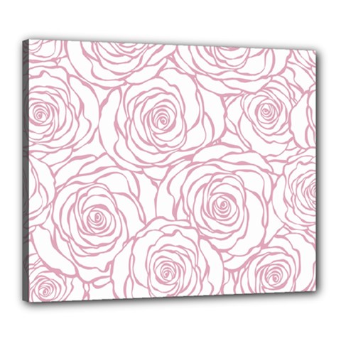 Pink Peonies Canvas 24  X 20  by NouveauDesign