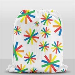Celebrate Pattern Colorful Design Drawstring Bag (small) by Celenk