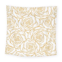 Yellow Peonies Square Tapestry (large) by NouveauDesign