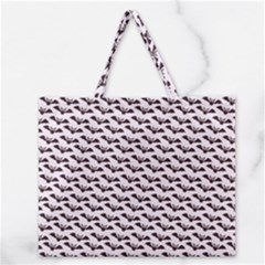 Halloween Lilac Paper Pattern Zipper Large Tote Bag by Celenk