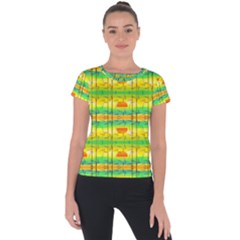 Birds Beach Sun Abstract Pattern Short Sleeve Sports Top  by Celenk
