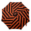 Black Orange Pattern Hook Handle Umbrellas (Small) View1