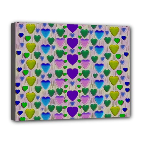Love In Eternity Is Sweet As Candy Pop Art Canvas 14  X 11  by pepitasart