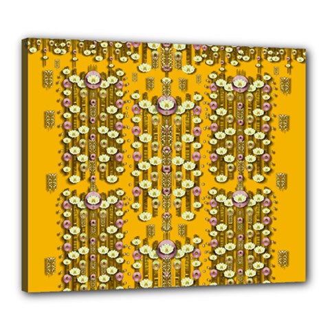 Rain Showers In The Rain Forest Of Bloom And Decorative Liana Canvas 24  X 20  by pepitasart