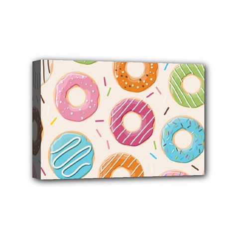 Colored Doughnuts Pattern Mini Canvas 6  X 4  by Bigfootshirtshop