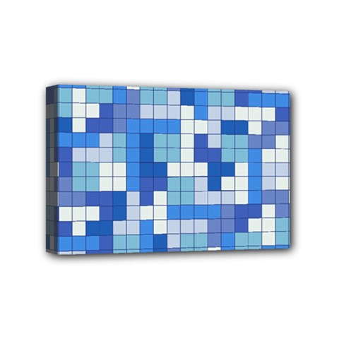 Tetris Camouflage Marine Mini Canvas 6  X 4  by jumpercat