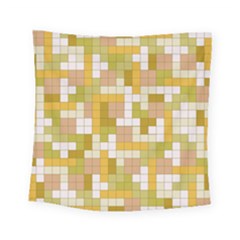 Tetris Camouflage Desert Square Tapestry (small) by jumpercat