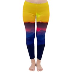 Austria Landscape Sky Clouds Classic Winter Leggings by BangZart