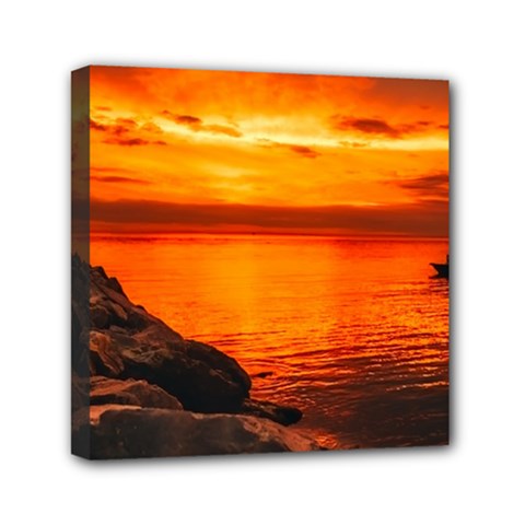 Alabama Sunset Dusk Boat Fishing Canvas Travel Bag by BangZart