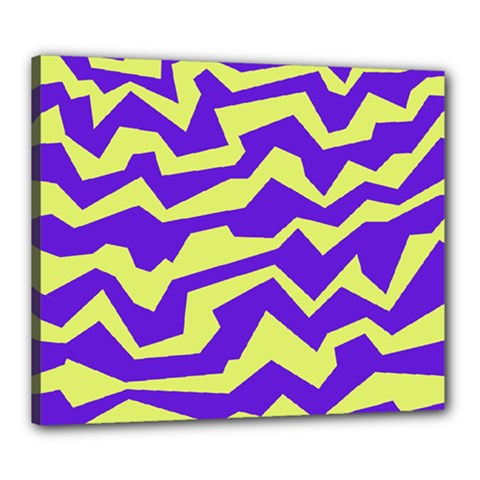 Polynoise Vibrant Royal Canvas 24  X 20  by jumpercat