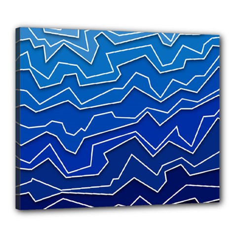 Polynoise Deep Layer Canvas 24  X 20  by jumpercat