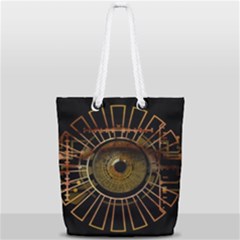 Eye Technology Full Print Rope Handle Tote (small) by BangZart