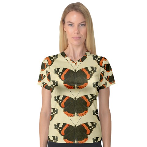 Butterfly Butterflies Insects V-neck Sport Mesh Tee by BangZart