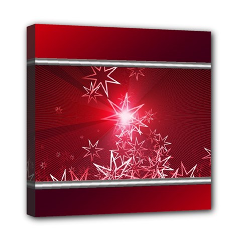 Christmas Candles Christmas Card Mini Canvas 8  X 8  by BangZart