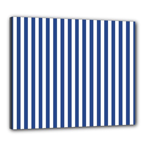 Blue Stripes Canvas 24  X 20  by jumpercat