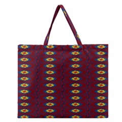 Geometric Pattern Zipper Large Tote Bag by linceazul