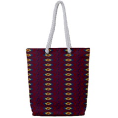 Geometric Pattern Full Print Rope Handle Tote (small) by linceazul