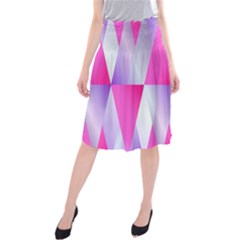 Gradient Geometric Shiny Light Midi Beach Skirt by BangZart