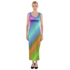 Background Course Abstract Pattern Fitted Maxi Dress by BangZart