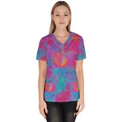 Abstract Fantastic Fractal Gradient Scrub Top by BangZart