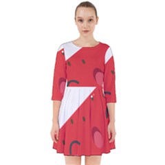 Watermelon Red Network Fruit Juicy Smock Dress by BangZart