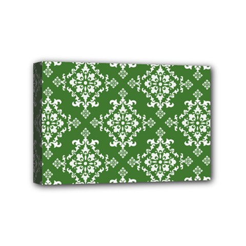 St Patrick S Day Damask Vintage Mini Canvas 6  X 4  by BangZart