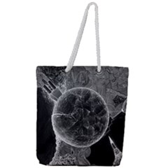 Space Universe Earth Rocket Full Print Rope Handle Tote (large) by BangZart