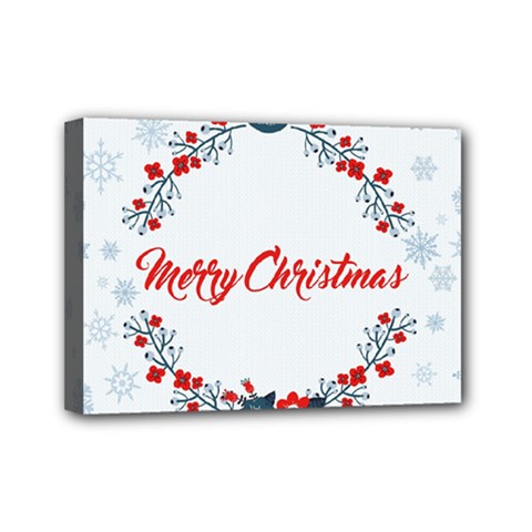 Merry Christmas Christmas Greeting Mini Canvas 7  X 5  by BangZart