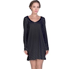 Q Tips Collage Space Long Sleeve Nightdress by BangZart