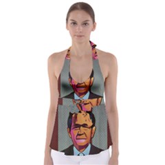 George W Bush Pop Art President Usa Babydoll Tankini Top by BangZart