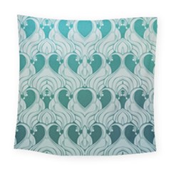 Teal Art Nouvea Square Tapestry (large) by NouveauDesign
