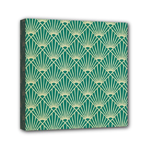 Green Fan  Canvas Travel Bag by NouveauDesign