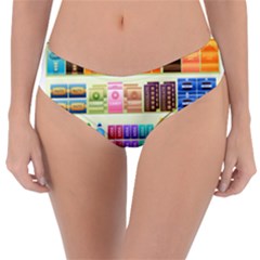 Supermarket Shelf Products Snacks Reversible Classic Bikini Bottoms by Celenk