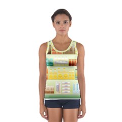 Supermarket Shelf Coffee Tea Grains Sport Tank Top  by Celenk